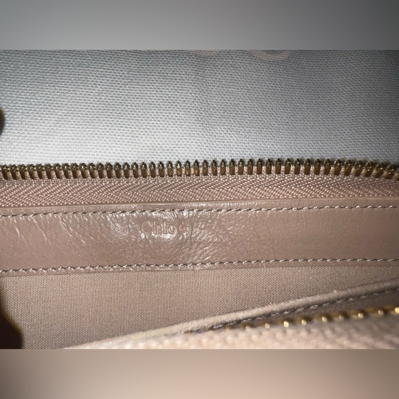 Authentic Chloé “Alphabet” continental wallet in blush nude | Full Set - Picture 12 of 16